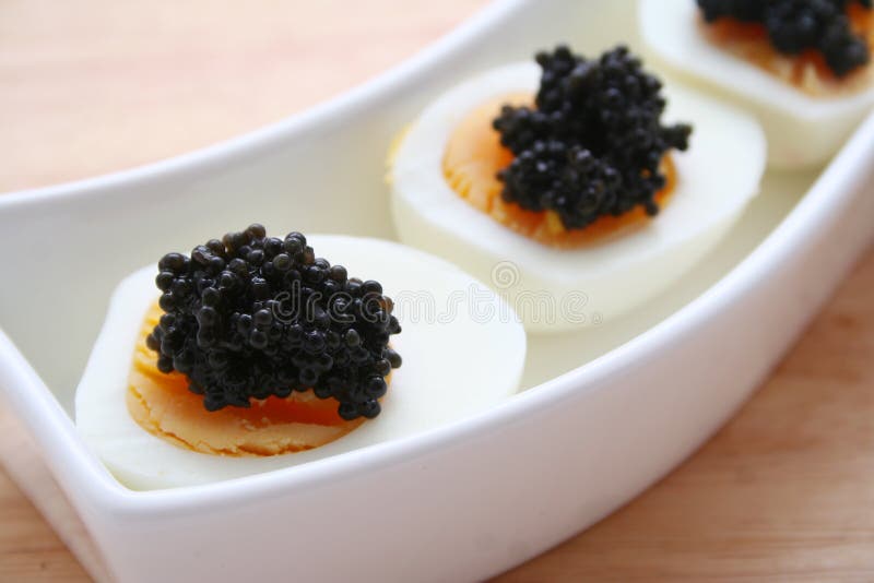 Eggs with caviar stock image. Image of white, luxurious 4901835
