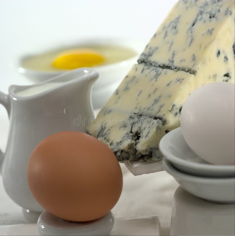 Eggs and dairy products stock image. Image of cream, table 39847697