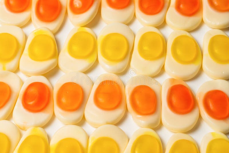 Eggs Gummy Candies. Top View. Jelly Sweets Stock Image Image of