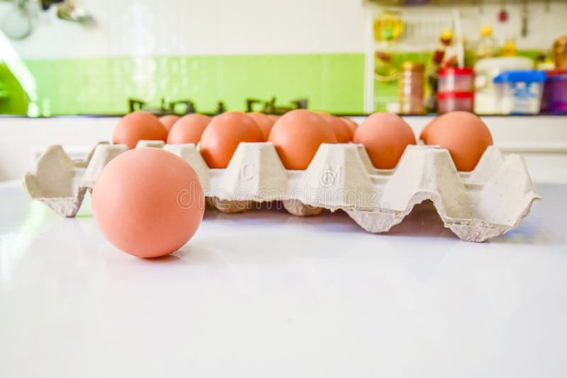 Eggs in kitchen stock image. Image of eggshell, kitchen 82769819