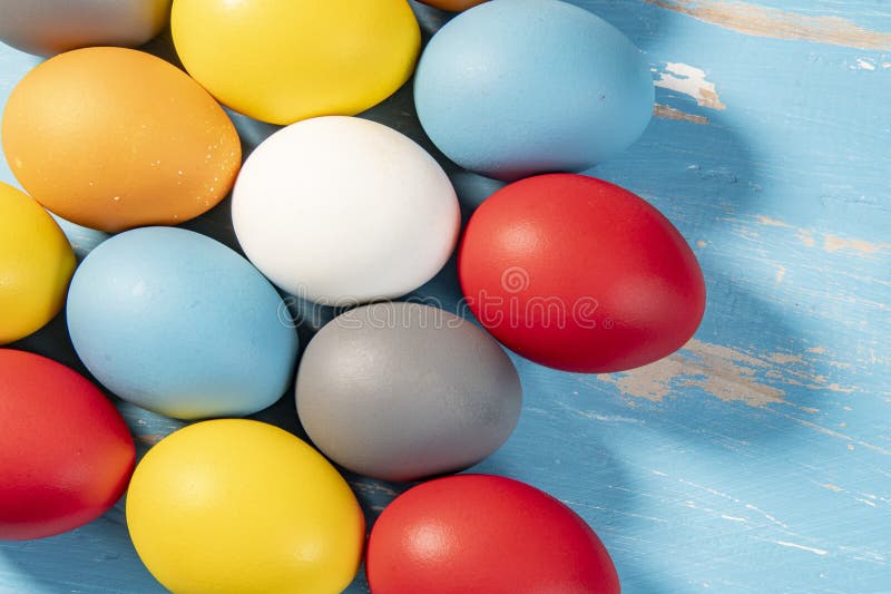 Eggs Painted in Different Colors To Symbolize the Passage of Christian ...