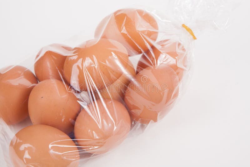 Eggs in a plastic bag stock image. Image of bird, fresh 52322061