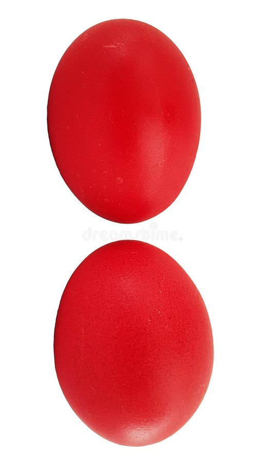 Eggs red in a basket easter background isolated immagini stock libere da diritti