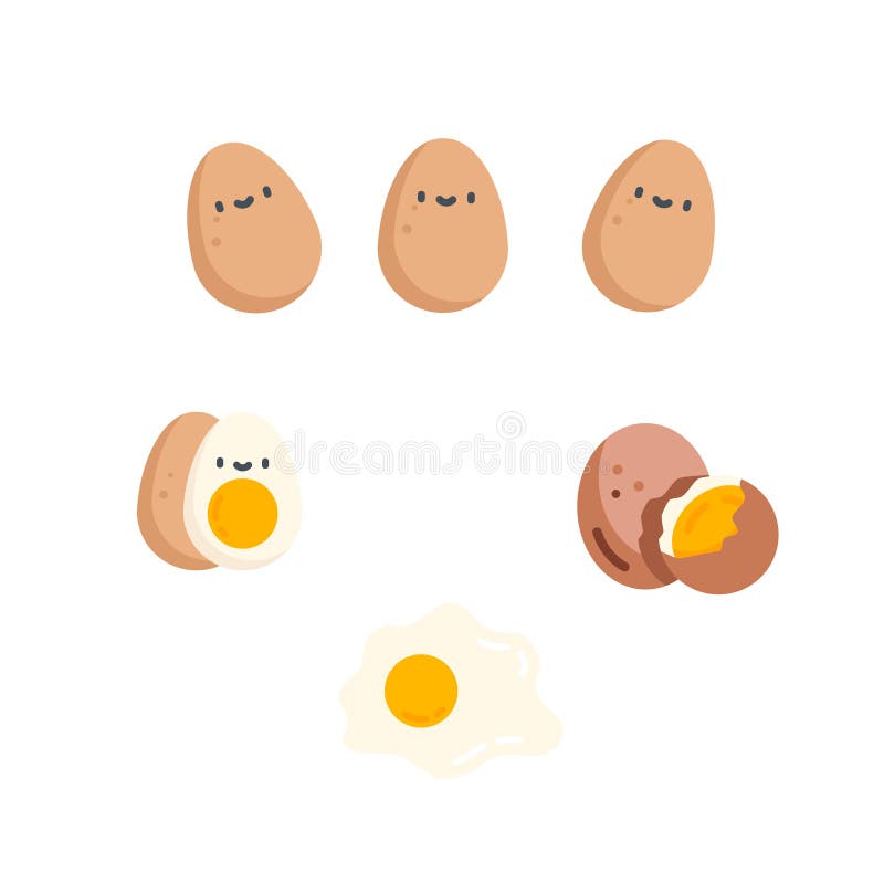Eggs in various forms Vector illustration. stock illustration