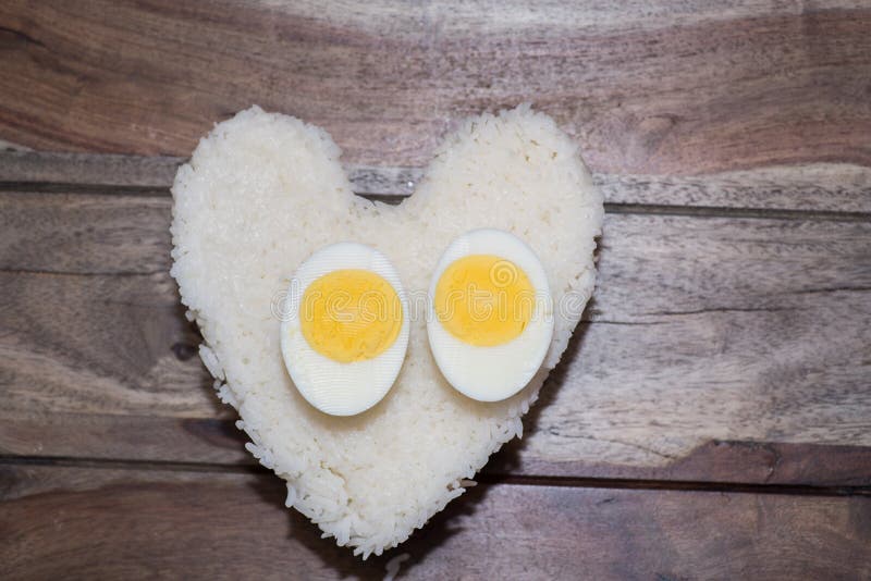Eggs and white rice stock photo. Image of beach, healthy 85001484