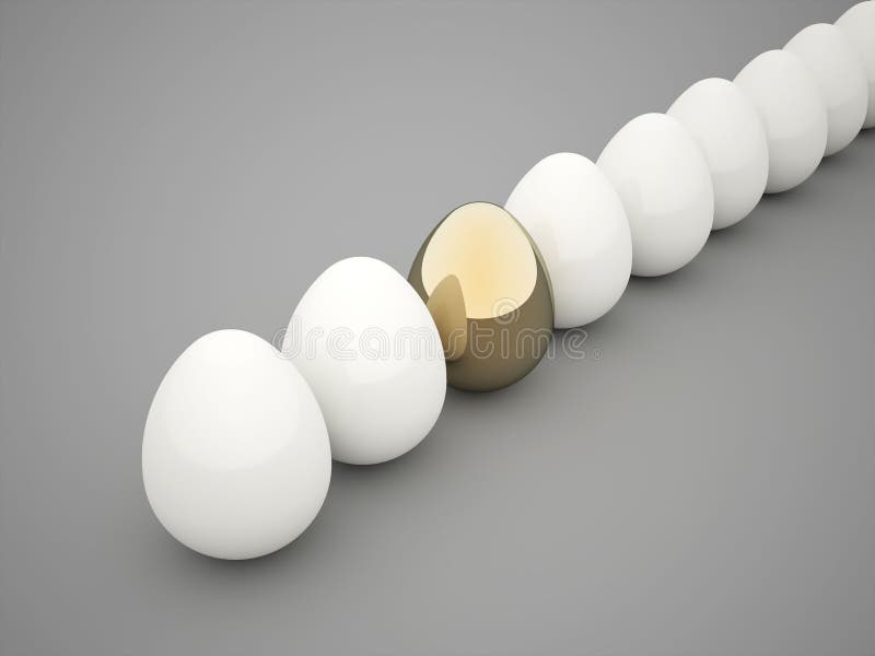 Eggs золото белизны одного иллюстрация вектора Eggs золото белизны одного иллюстрация вектора