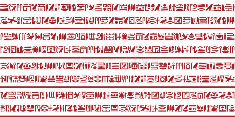 Egipski hieroglificzny writing Ustawia 3 ilustracji Egipski hieroglificzny writing Ustawia 3 ilustracji
