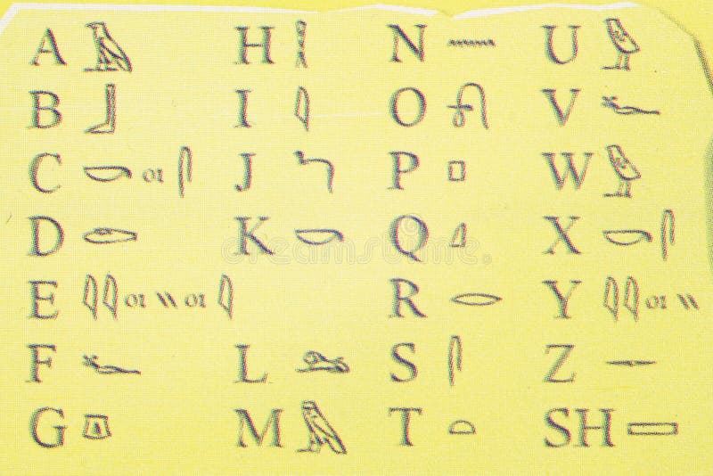 Egypt alphabet