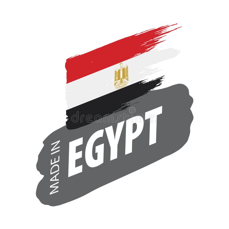 Egypt Flag, Vector Illustration on a White Background Stock Vector