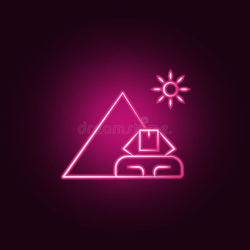 Egypt Neon Icon. Elements of Travel Set Stock Illustration