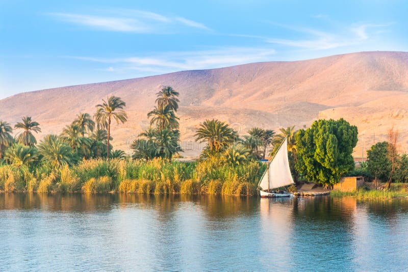 Egypt nile flod royaltyfria bilder