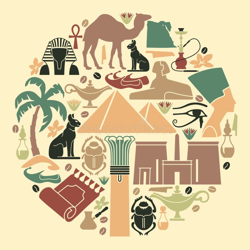 egypt symboler stock illustrationer egypt symboler stock illustrationer