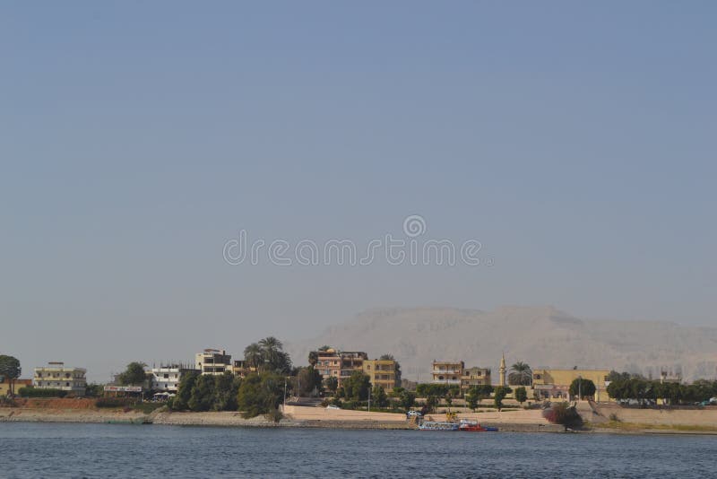 Egypte, Luxor, Nijl stock afbeelding Egypte, Luxor, Nijl stock afbeelding