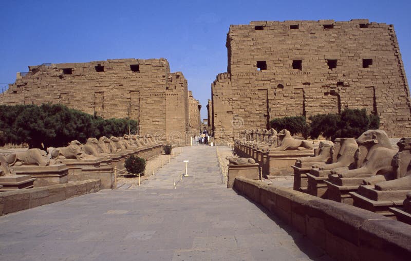 Egypten: Unesco-världsarv Tempel av Amun-beträffande i Karnak nära Luxor royaltyfria bilder Egypten: Unesco-världsarv Tempel av Amun-beträffande i Karnak nära Luxor royaltyfria bilder