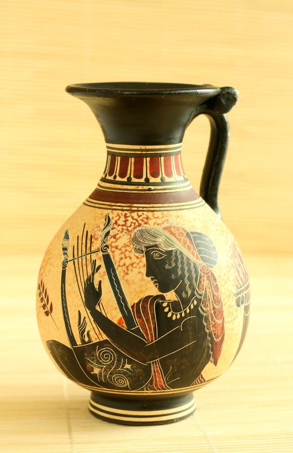 Ancient Egyptian Pottery Isolated Stock Image Image of clay, amphora