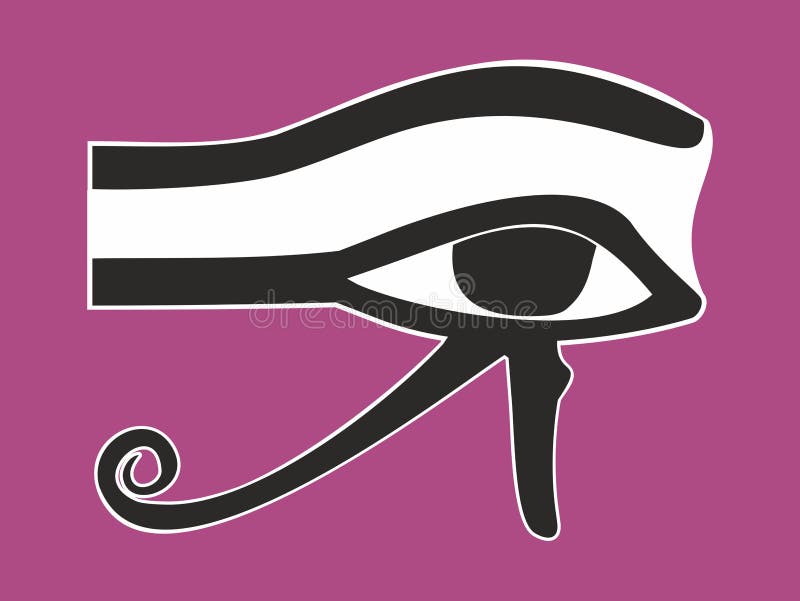 Egyptian Eye of Horus - ancient religious symbol, vector stock illustration