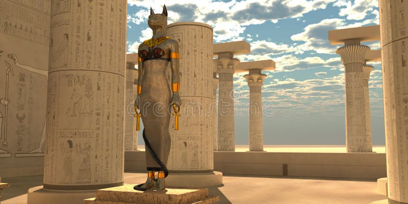 Bastet Statue Stock Vector Illustration Of Antique Black 35763035