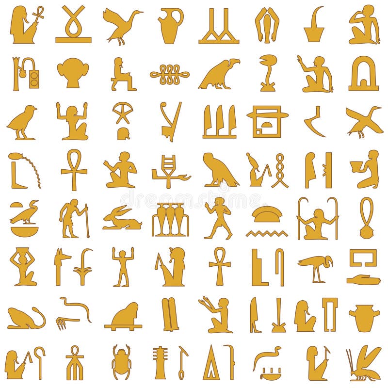 De antiguo egipcio simbolos.