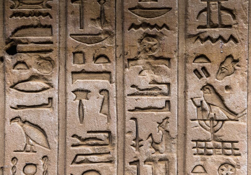 Egyptian hieroglyphs stock photo. Image of egyptian, decor - 49865708