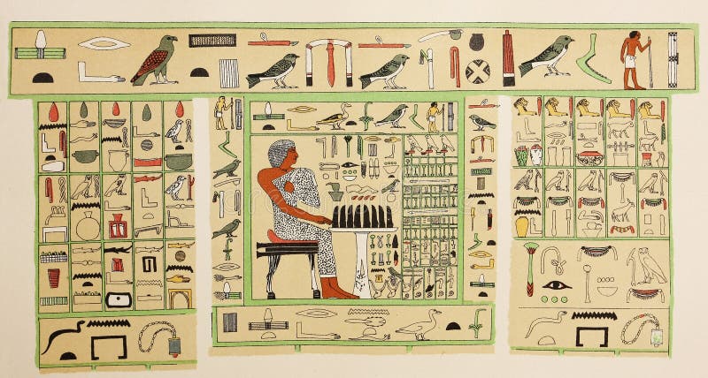 Egyptian old writing symbols