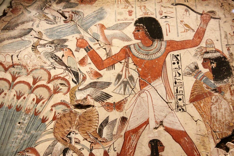 Egyptian painted art stock photo Egyptian painted art stock photo