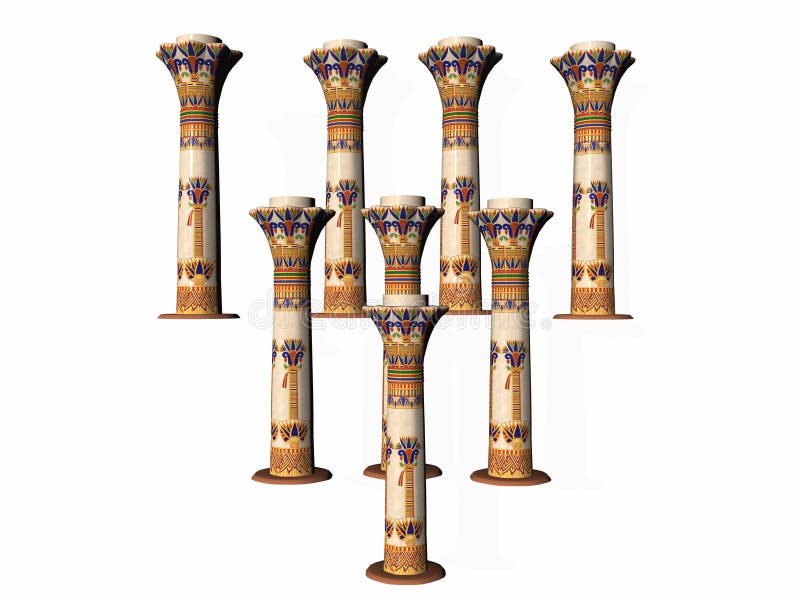 Egyptian Pillar One stock illustration. Illustration of pillar 285603