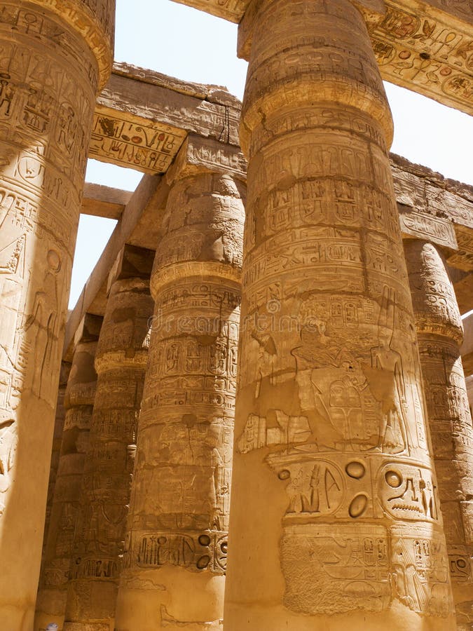 Egyptian pillars stock image. Image of writing, ramses 6247821