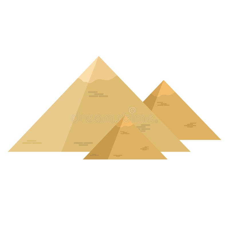 Egyptian Pyramid Vector Design Illustration Stock Vector - Illustration ...