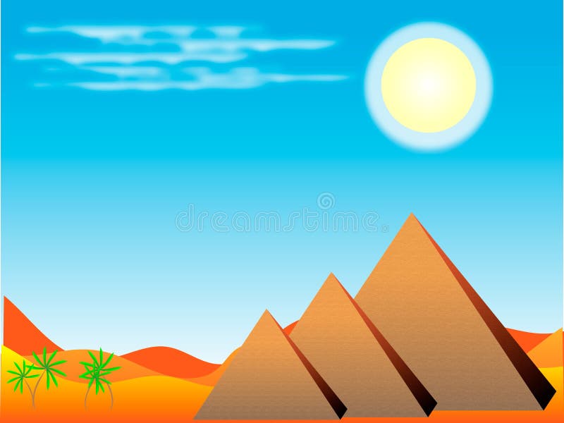 Egyptian pyramids stock illustration