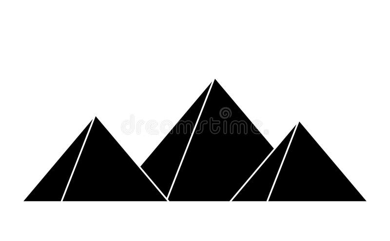 Egyptian Pyramids Vector Symbol Icon Design Stock Vector - Illustration