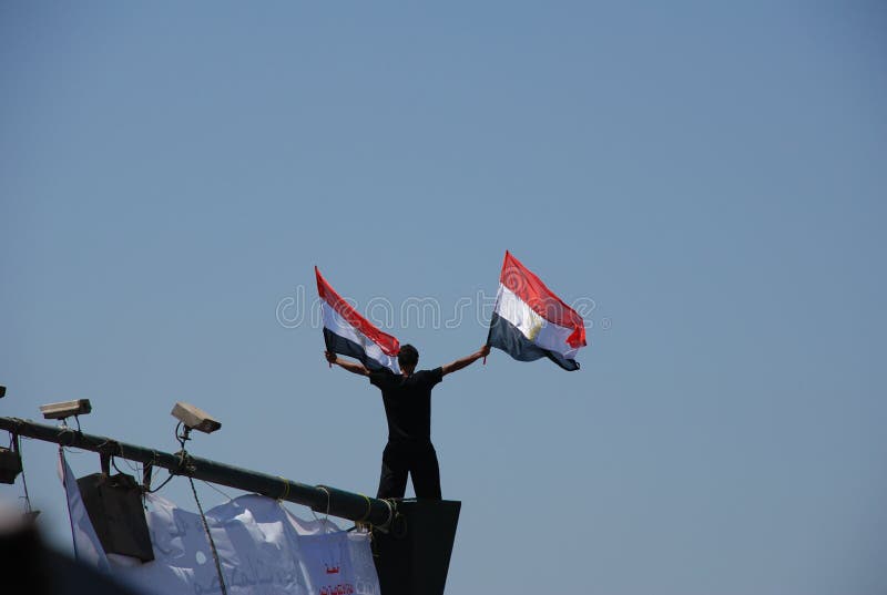 Egyptian Revolution - January 25 stock image Egyptian Revolution - January 25 stock image