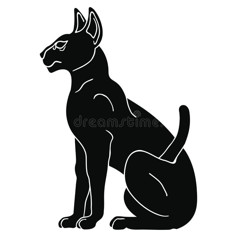 Egyptian Sphynx cat. royalty free illustration
