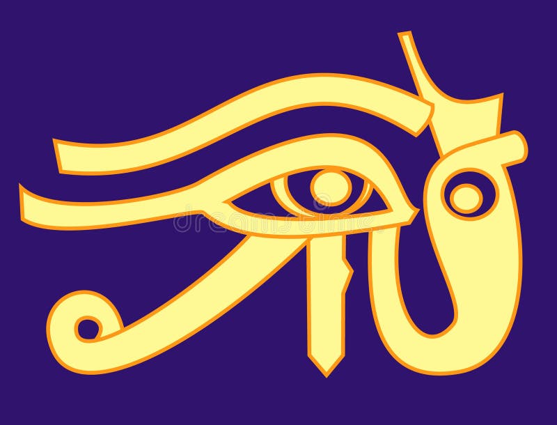 Egyptian symbol Udjat royalty free illustration