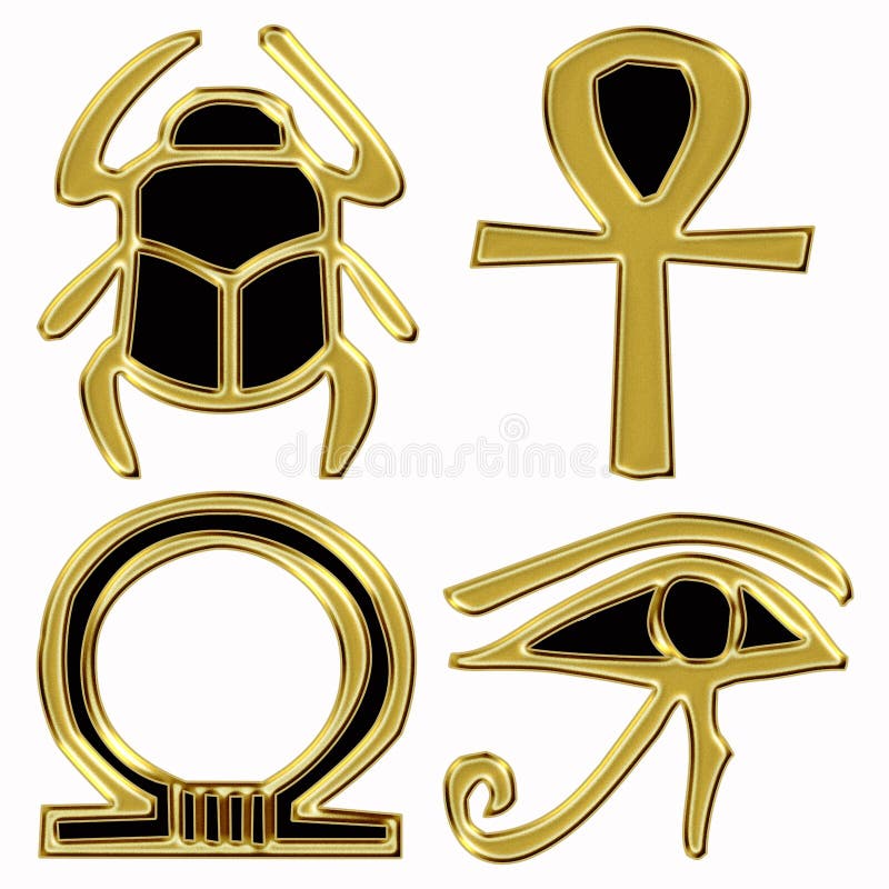 Egyptian symbols stock illustration