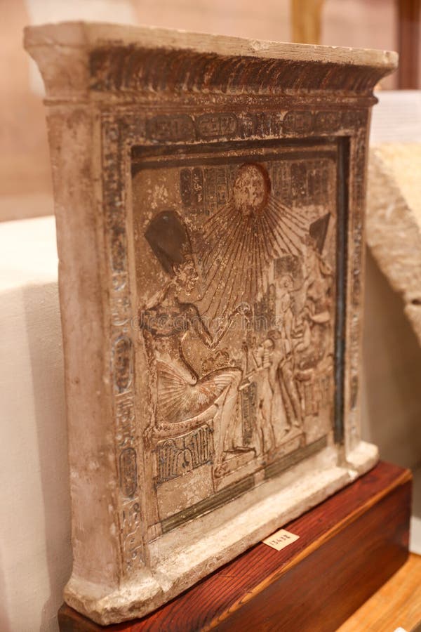 Egyptian Tablet in Egyptian Museum, Cairo, Egypt Editorial Stock Photo