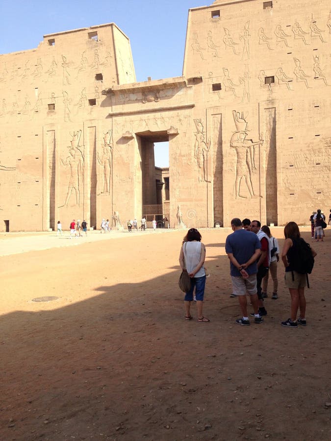 Egyptian Temple in Part Shadow Editorial Stock Photo Image of