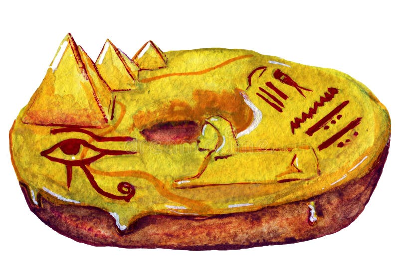 Egyptische doughnut in de glans vector illustratie Egyptische doughnut in de glans vector illustratie