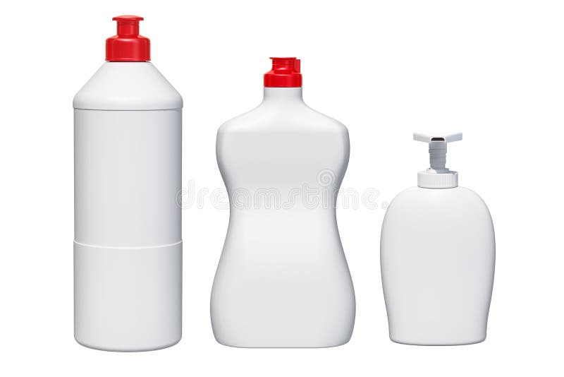 Egzaminu próbnego klingerytu butelki Detergent, cleaning produkty 3 d czynią ilustracji Egzaminu próbnego klingerytu butelki Detergent, cleaning produkty 3 d czynią ilustracji