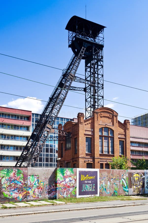 Ehemalige Kohlengrube Jindrich, Ostrava-Stadt, Nord-Moray, Tschechische Republik lizenzfreie stockfotos Ehemalige Kohlengrube Jindrich, Ostrava-Stadt, Nord-Moray, Tschechische Republik lizenzfreie stockfotos