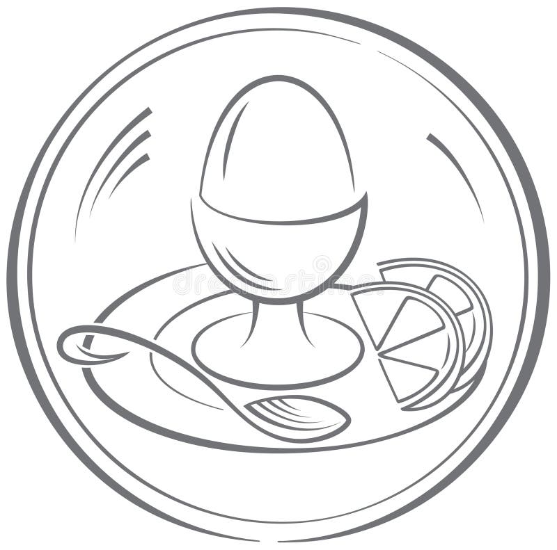 Egg vektor abbildung. Illustration von gekocht, rund - 34700327
