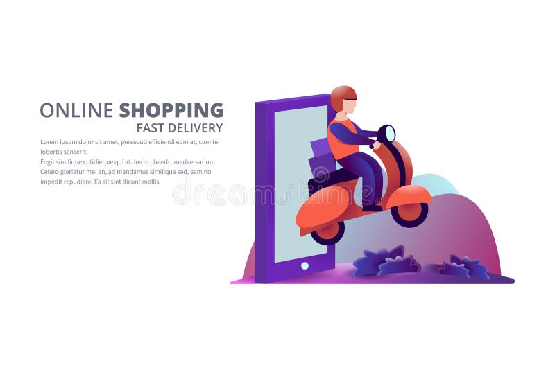 Online shopping vector illustration stock illustration Online shopping vector illustration stock illustration