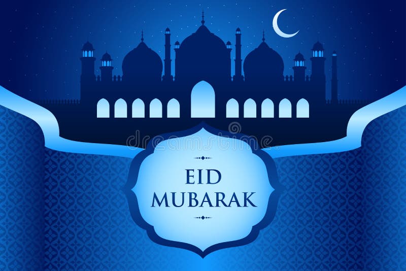Eid-Al-fitr greeting card stock illustration