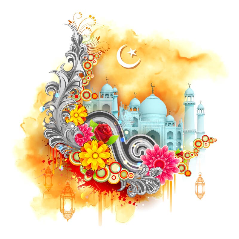 Eid Mubarak background vector illustration