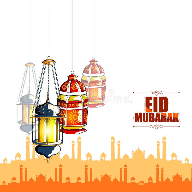 Eid Mubarak background royalty free illustration