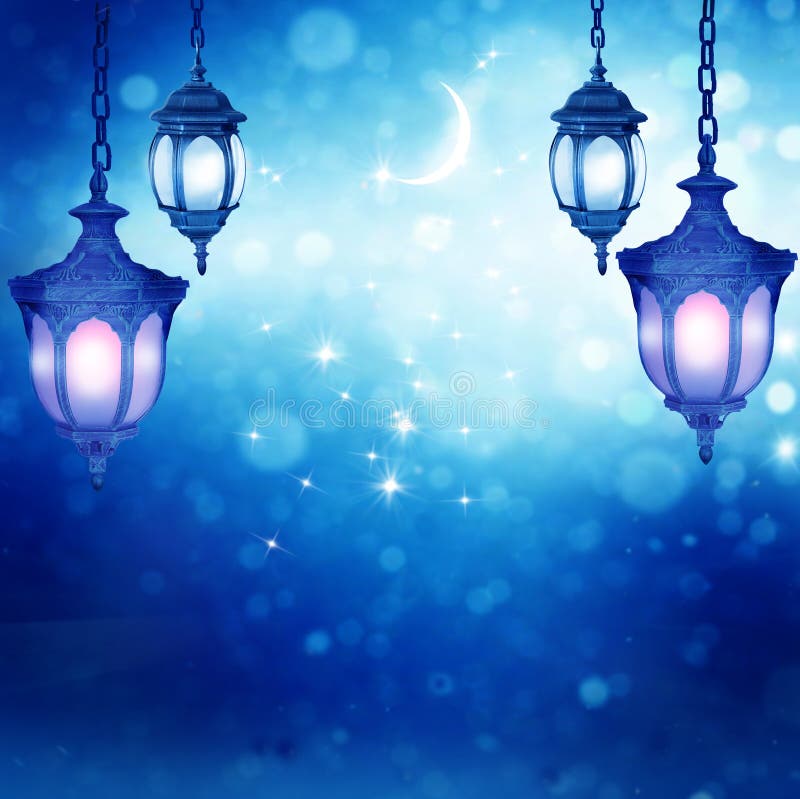 Eid Mubarak greeting background with arabic lantern. Eid Mubarak greeting background with arabic lantern