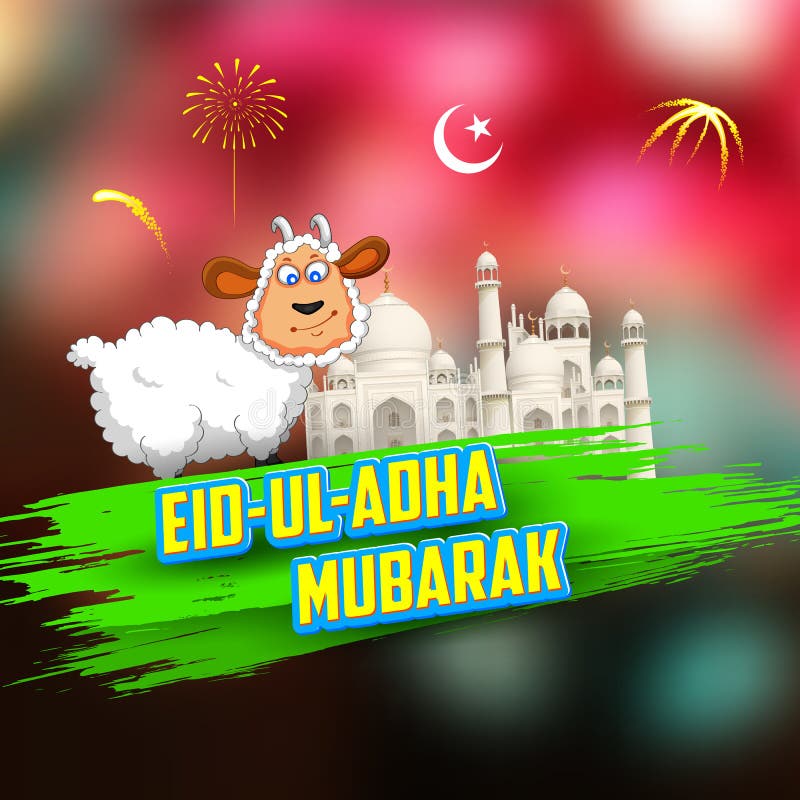 Eid Ul Adha, Happy Bakra Id Background Stock Vector - Illustration of  holiday, bakra: 59609424