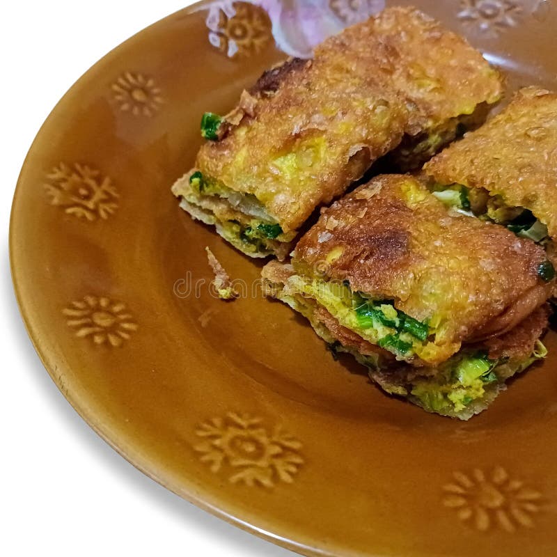 Eierpfannkuchen oder Martabar in indonesischer Sprache sind die beliebtesten Snacks auf der Straße. Eiweiß und Vitamine.