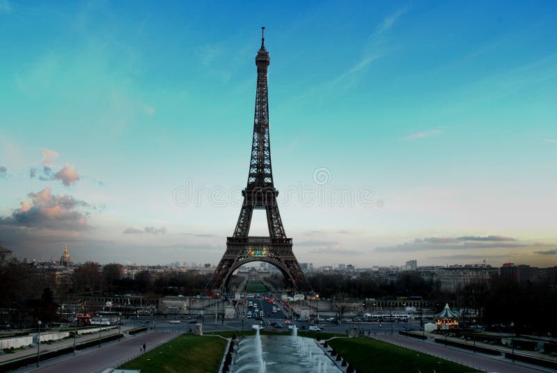Eiffel tower n Paris from the trocadero. Metal n stock images, royalty-free photos and pictures