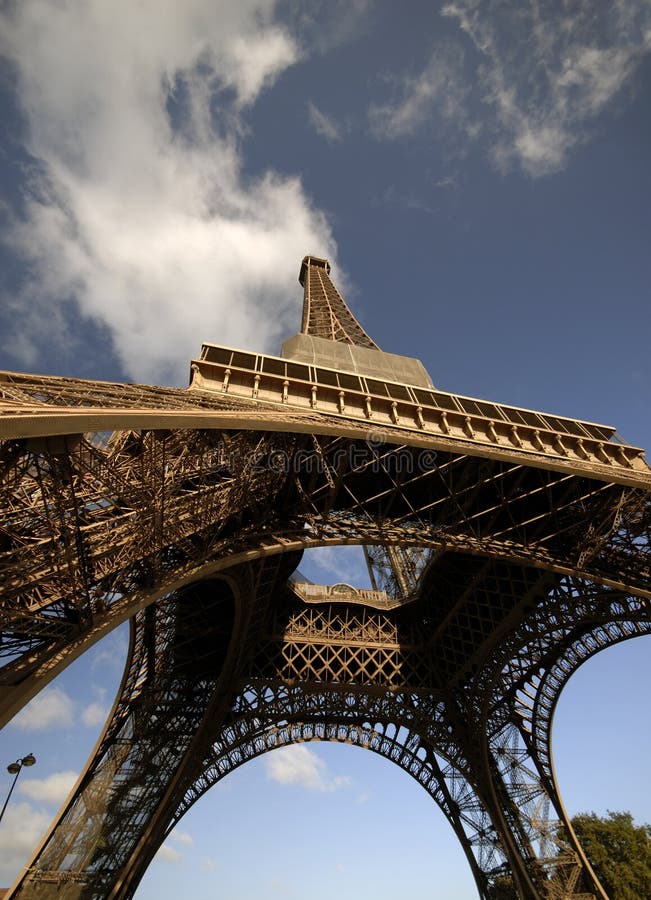 Eiffel Tower angle stock image. Image of structure, wide - 11396733