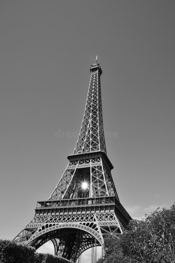 Eiffel Tower In Black And White Stock Photo Image Of Mirror Popular